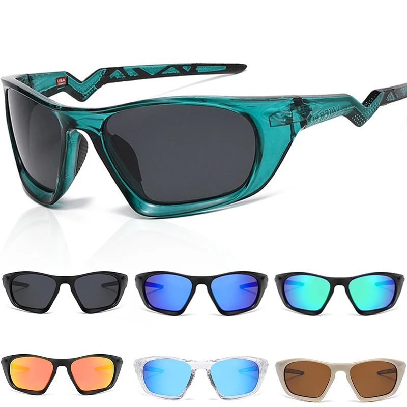 Lunettes de soleil carrées Design pour hommes, marque Anti-éblouissement, accessoire de conduite, de pêche, lunettes miroir Design d'été