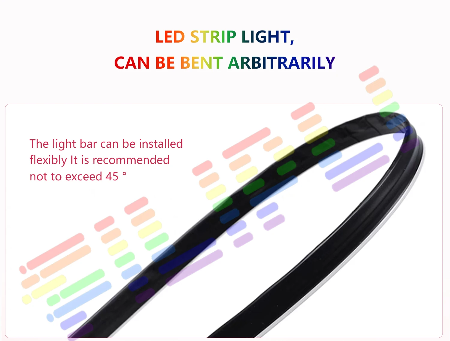 18 In1 Symphony Car LED Environment Light 256 RGB Rainbow Neon Bar Acrylic Interior Instrument Panel Atmosphere Light Music