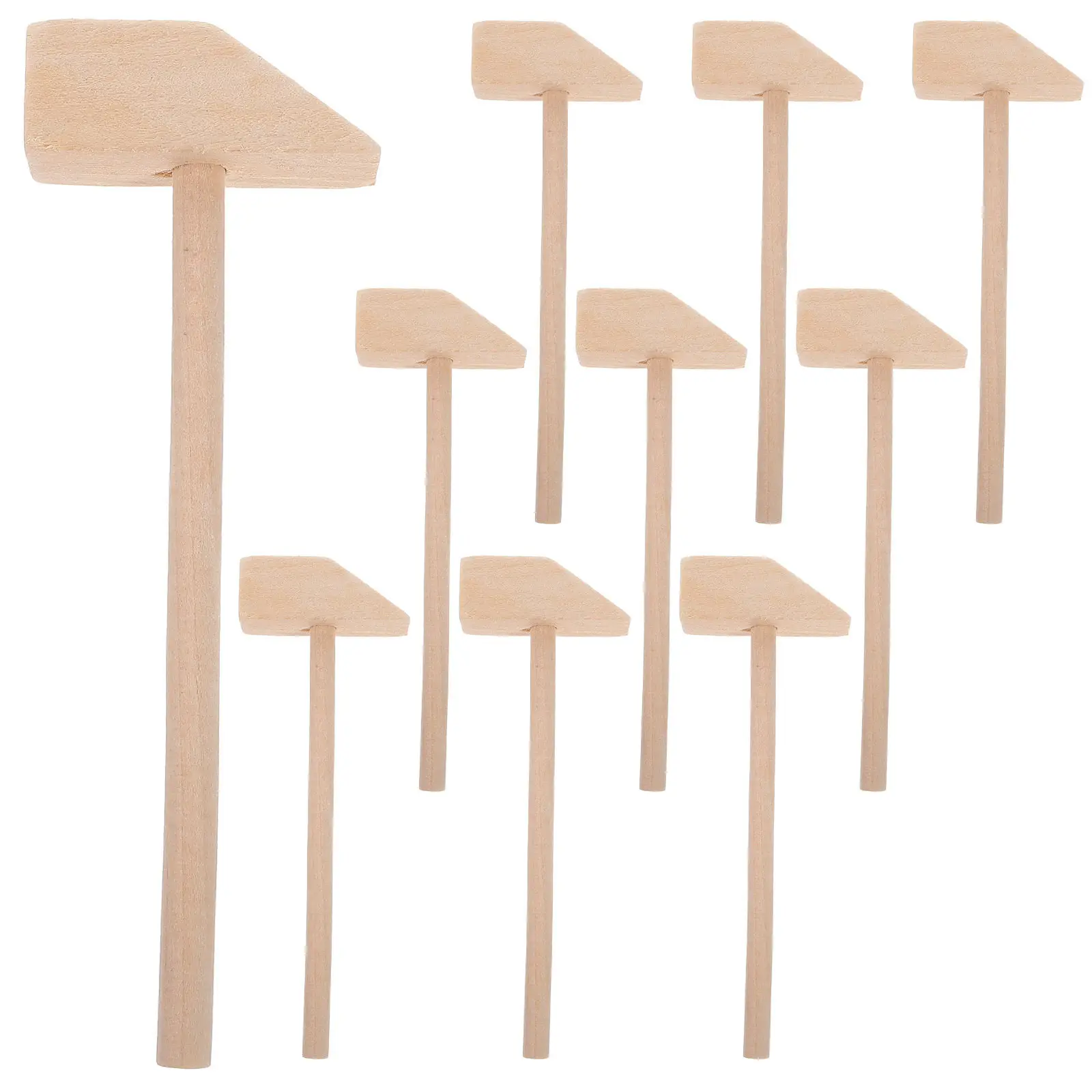 

Набор из 10 мини-деревянных молоточков: легкие, удобные для захвата, для вечеринок и использования в классах