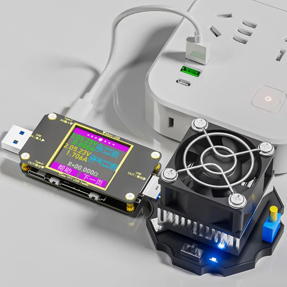 Charging Measurement 74.5*31.9*9mm Fast Charge Monitor Multi-function USB Interface Multiple USB Compatibility