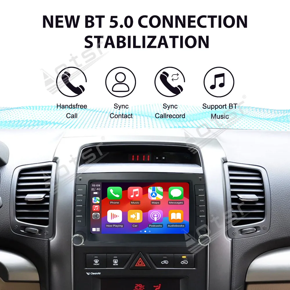 7.0 pollici Per Kia Sorento 2009 a 2012 Auto carplay Android 14 Radio Lettore Multimediale di Navigazione GPS touch screen Unità Principale