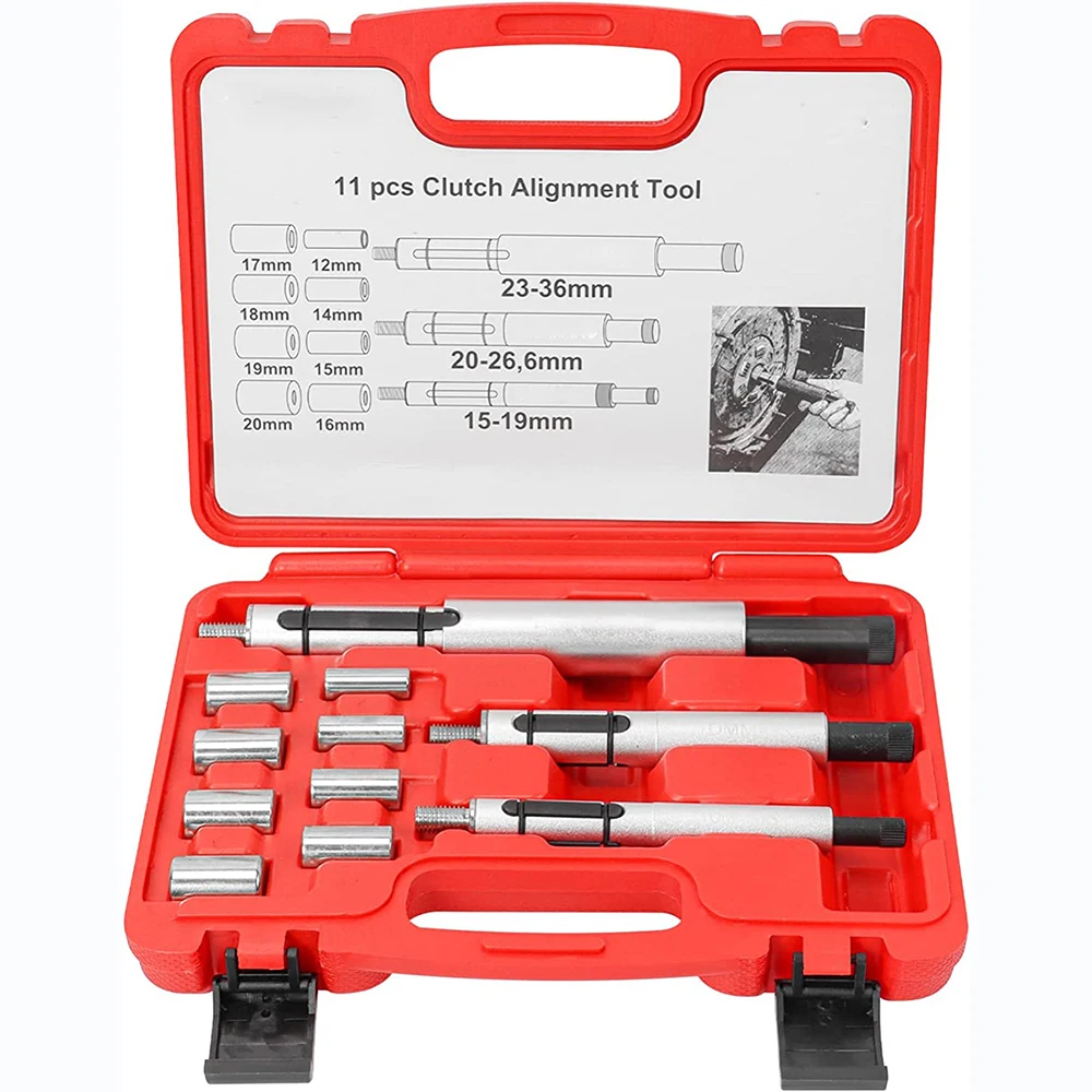 

Универсальный набор инструментов для центрирования сцепления, 11 шт., выравнивание диска сцепления, 3-кулачковый съемник, комплект для снятия маховика подшипника шкива