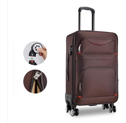 

20 Inch softside spinner Suitcase Men Rolling luggage bag on wheels softside Men business travel Trolley Bag luggage suitcase