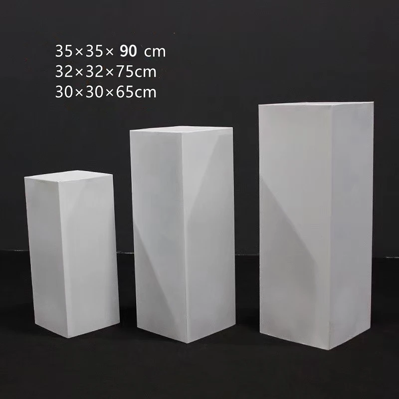 

DD White Wedding Decor Rectangular Column Dessert Table Wedding Props Decoration Window Decoration Cake Table Set