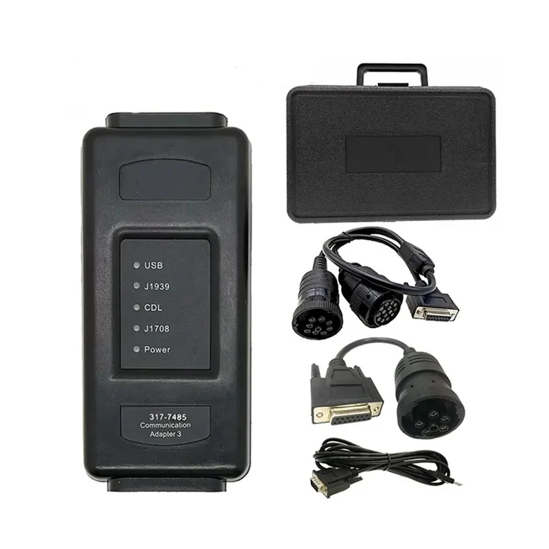 2024A/2019C CAT ET4 317-7485 Communication Adapter III Truck Diagnostic Tool Support USB Connection ET 4 Heavy Scanner