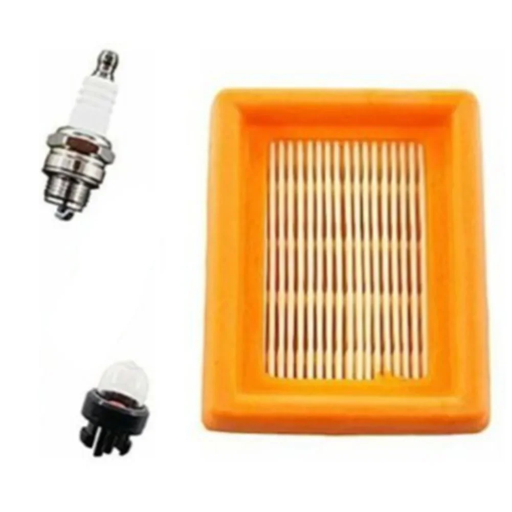 HIFROM Air Filter Cleaner With Spark Fuel Filter For Primer Blub Replacement Fuel Filter Spark -Plug Set For Garden