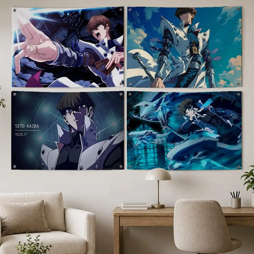 Retro Anime Kaiba Flags Room Home Decor Wall‑Hanging Art Banner, Outdoor for Bedroom Party Background Decoration