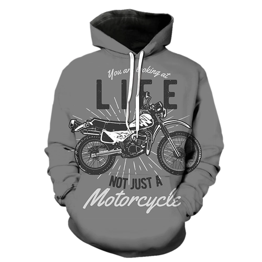 

Vintage Cartoon Motorcycle Men's Hoodies Streetwear 3D Print Unisex Fashion Hip Hop Cool 2022 Hot Sale Teens Funny Sweatshirts