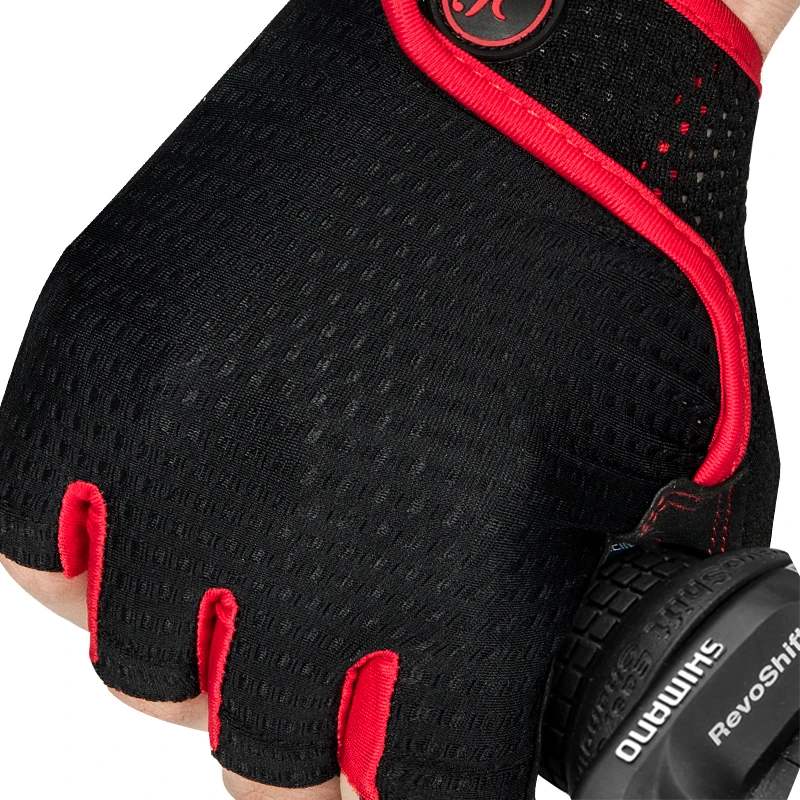 MOREOK Summer Sport Cycling Gloves,5MM Gel Pads Half Finger MTB Bicycle Gloves Shockproof Anti-slip Bike Gloves for Men Women