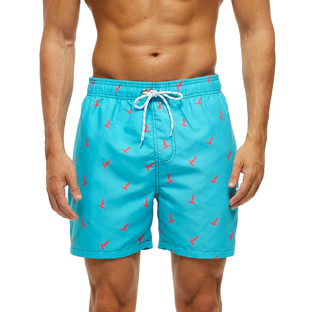 

Short Pants Mens Shorts Trunks Beach Breathable Swimsuits Drawstring Fitness Print Quick-drying Regular Sports