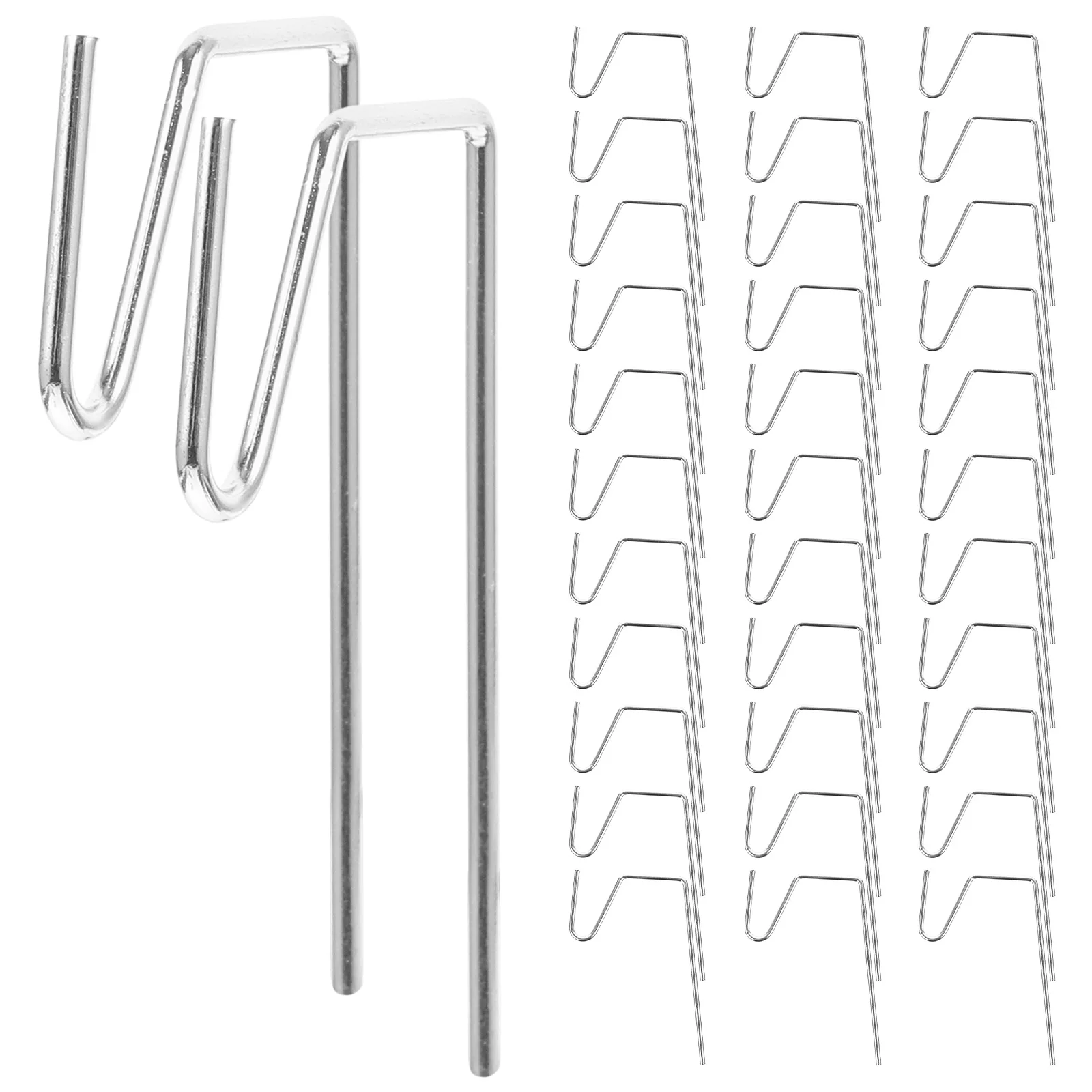 

50pcs Metal Light Hooks Silver 2 0mm for Gutter Christmas Decor Outdoor Fairy Lights Rope Lamps Gutter Hangers Soffit