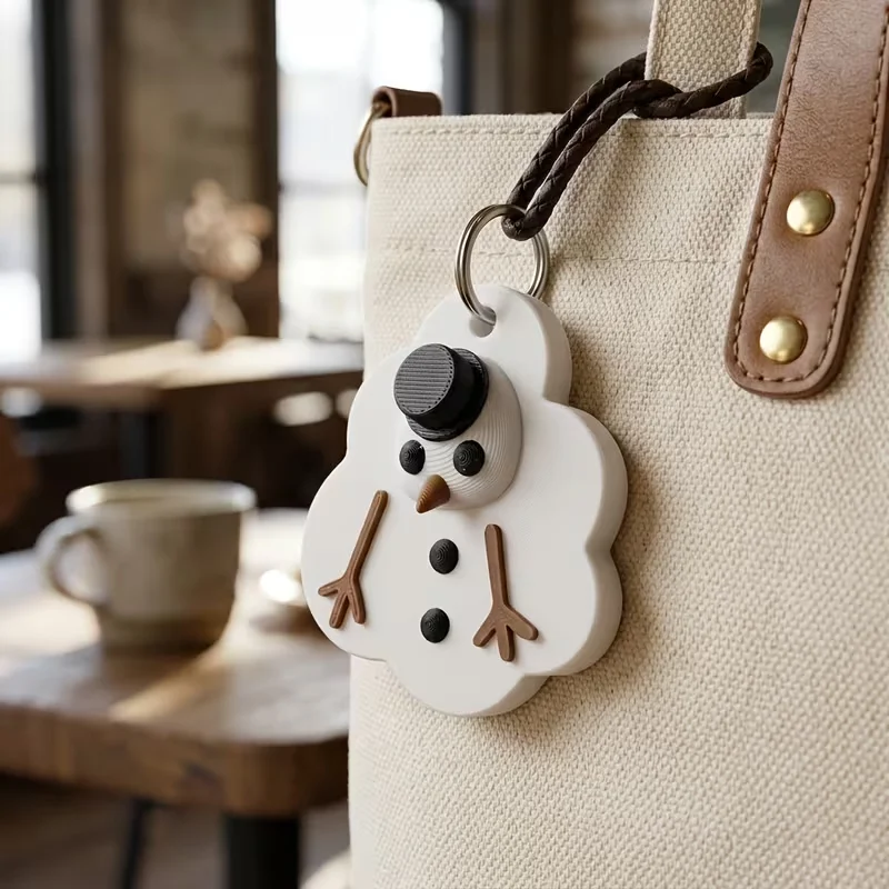 1/2 Pcs Melting Snowman Pendant, Creative Christmas Tree Ornament Fun Desktop Art Piece, Creative Keychain Accessory