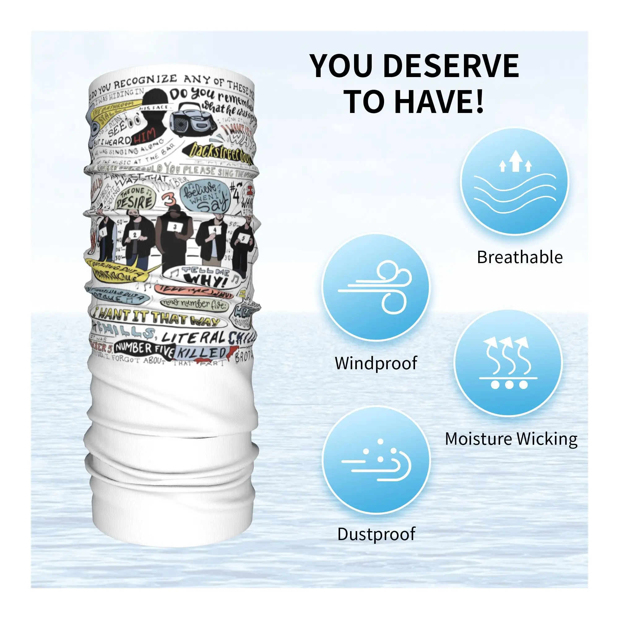 Quiero que camino B99 Bandana coloreada polaina para el cuello bufanda envolvente estampada gorros multiusos para correr para hombres mujeres adultos a prueba de viento