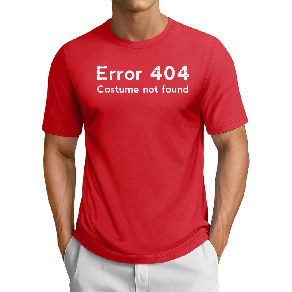 Funny Halloween Error 404 Costume Not Found Programmer Men Women T-Shirt Casual Fashion Loose Harajuku Summer Clothing