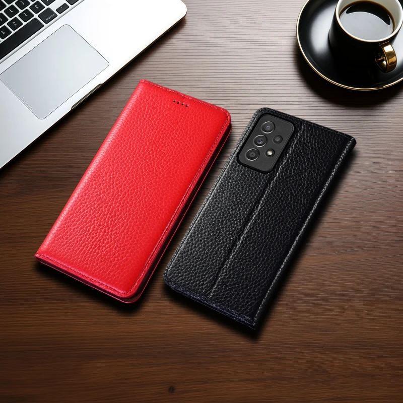 

Litchi Patterned Phone Case For Samsung Galaxy A12 A22 A32 A42 A52 A72 A11 A21 A31 A41 A51 A71 5G Flip Book Cover Wallet