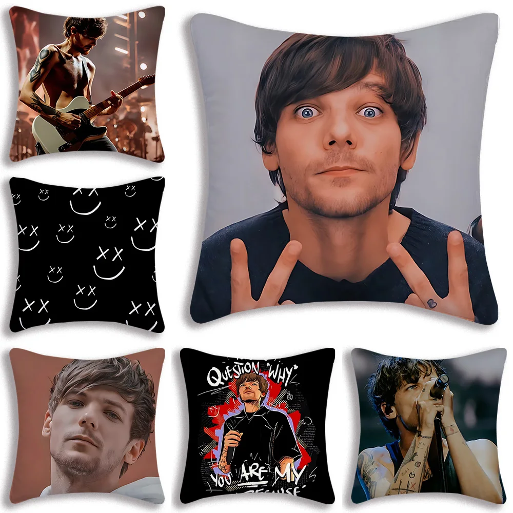 L-Louis Hot Singer T-Tomlinsons Pillow Covers Cartoon Sofa Decorative Home Double-sided Printing Short Plush Cute Cushion Cover