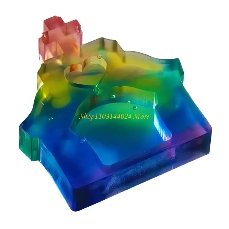 N5KE Crystal epoxy Resin Morble Church Quicks and Mould Resin Art Craft Making DIY #2