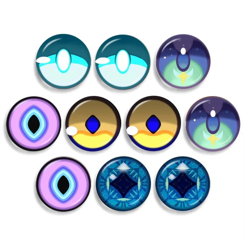 Cute BJD Doll Round Glass Eye Chips Cabochon 12MM-30MM Handmade Drop Glue Eye Pupil Girl Toy DIY Accessory Gift 6