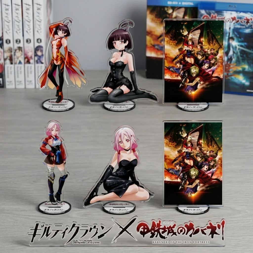 Guilty Crown X Kabaneri Of The Iron Fortress Series 2026 New Acrylic Stand Inori Yuzuriha Mumei Anime Character Desktop Keychain
