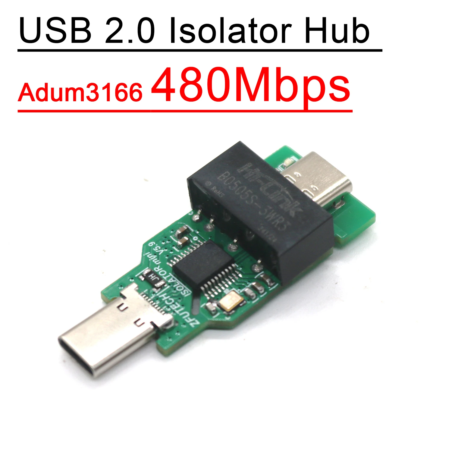 Adum4166 3166 USB Isolator 480Mbps Isolated USB2.0 High-speed For PC Debug / Audio DAC Decoder Elimination Ground Noise Filter