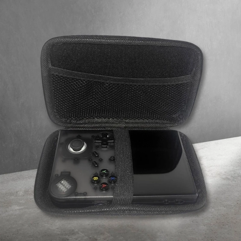 EVA Storage Bag Black Lightweight for An-bernic RG40XXV Handheld Game Console Waterproof and Shock Resistant Protections