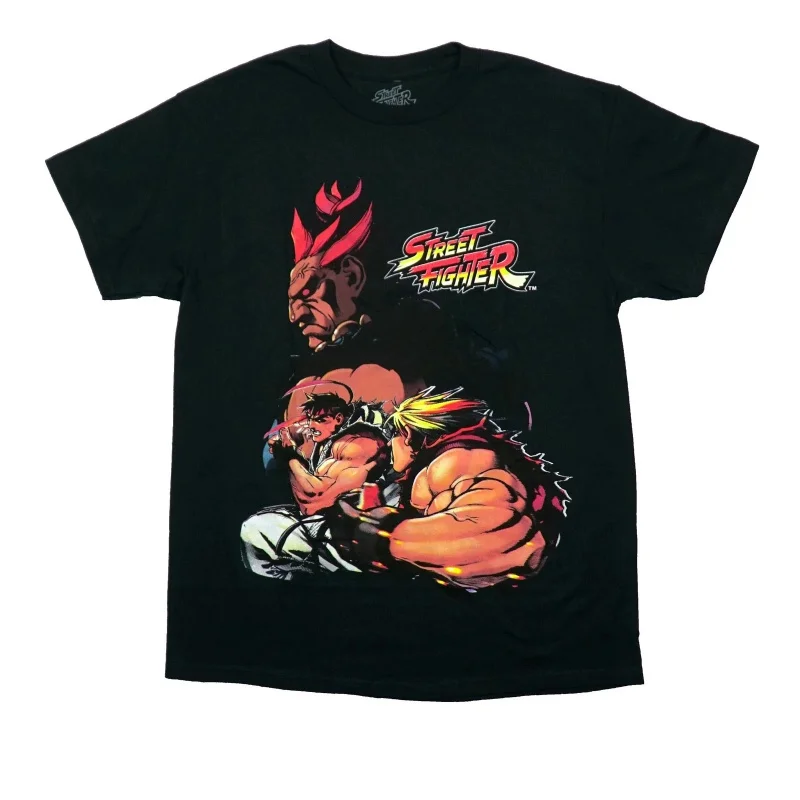 

0329 Street Fighter Retro Combat Gift t shirt Arcade game Graphic Tee 100% cotton print Y2K Clothes Large size Tops S-6XL