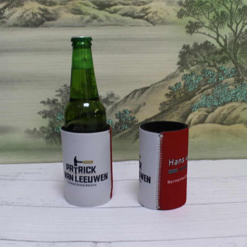 100pcs/lot Slim Size Stubby Holder Smaller Can Cooer Custom Imprint Your Logo Beer Can Cooler Bag Stubbie Coolers Picnic Bags