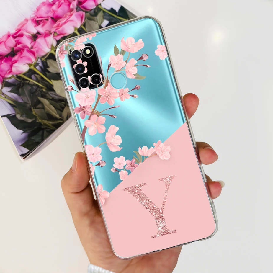 For Realme 7i Case RMX2103 New Letters Cover Clear Silicone Phone Case For Realme C17 C 17 Realme7i Fundas 6.5'' Soft Coque Capa