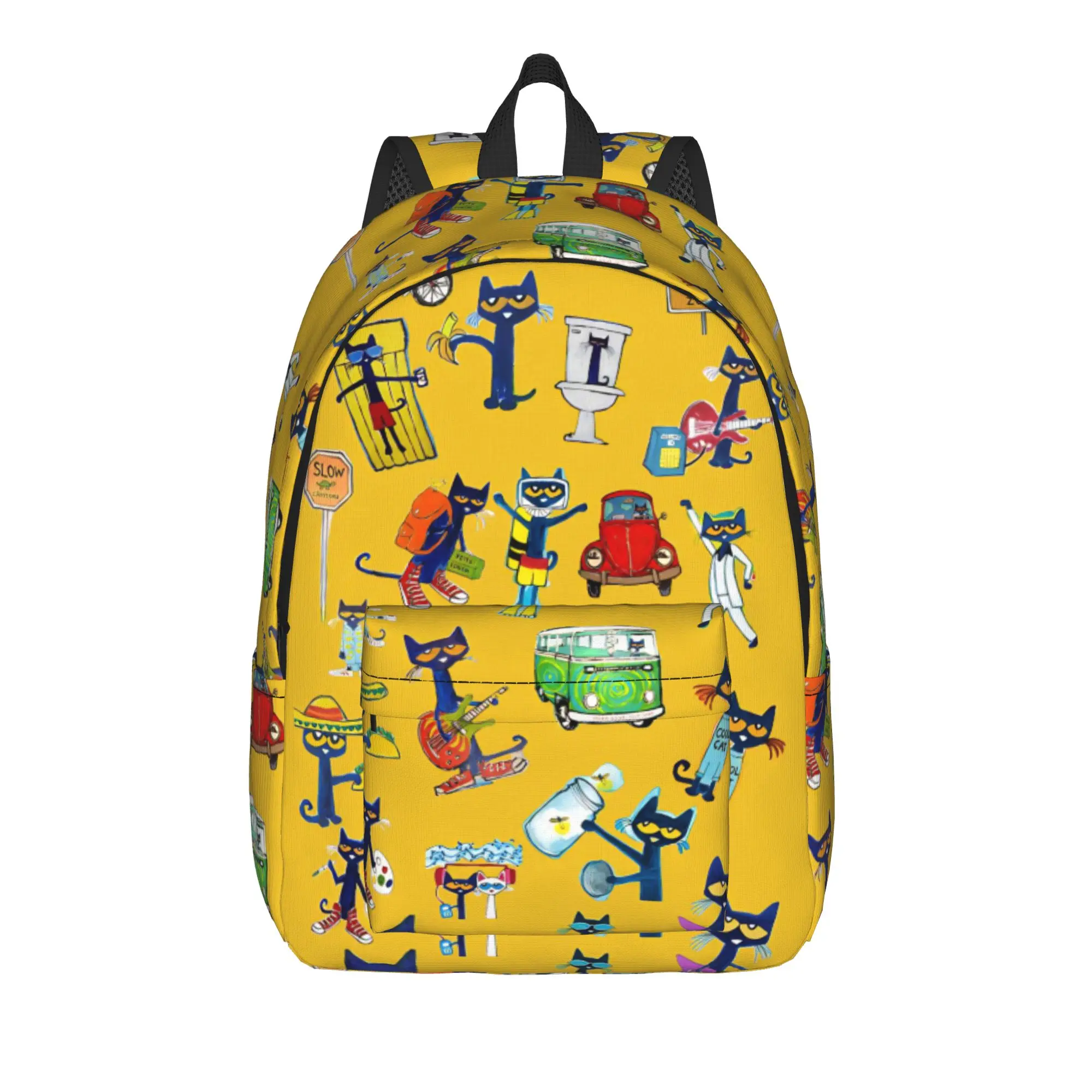 Pete the Cat  Casual Backpack Gift Student Business Kitten Daypack for Men Women Laptop Shoulder Bag
