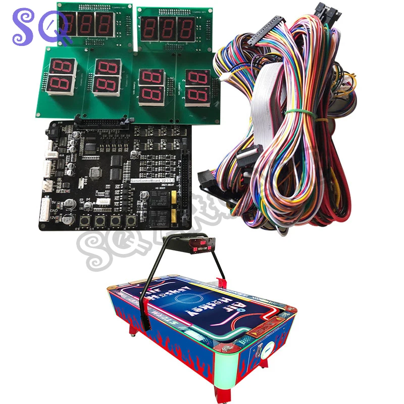 Two-Player Air Hockey Kit With Motherboard, Display, And Cables, Coin-Operated Arcade Game Kit, Double-Bet, Double-Back.
