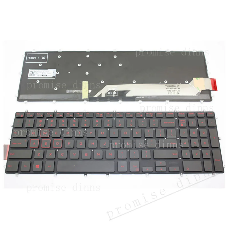 M  New for US Backlit Keyboard for Dell P66F P66F001 P72F P72F002 P75F P75F002 P75F003