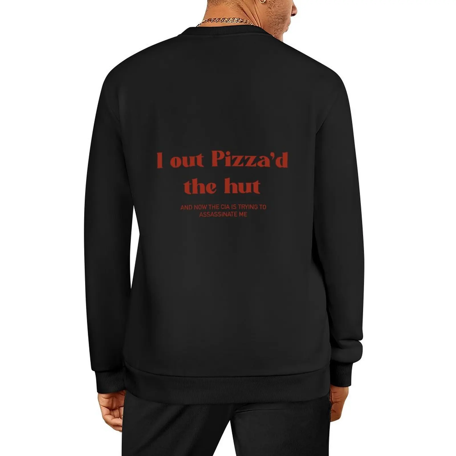 بلوفر I out Pizza’d the hut ملابس على الطراز الكوري ملابس رجالي ملابس رجالية بلوزات جديدة مصممة للرجال