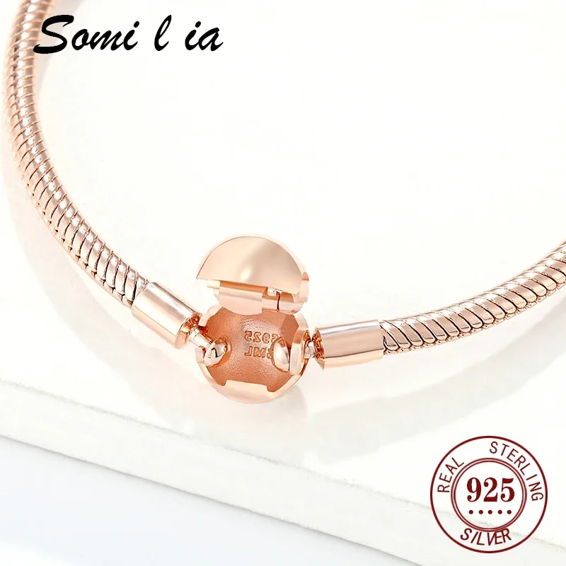 SOMILIA-925 sterling silver snake chain bracelet exquisite women's jewelry Christmas Valentine's Day gift