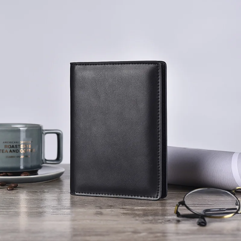 Hot Sale Genuine Leather Men\'s Passport Cover ID Card Case Purse Bank Credit Card Holder Travel Wallet For Male