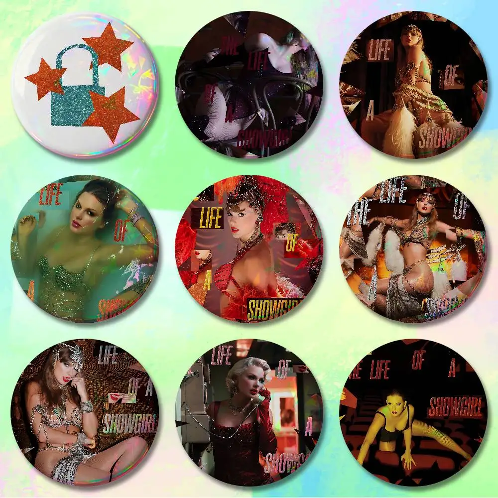 

T-The L-Lifes of a S-Showgirls 58mm 44mm HD Print Brooch Badges Pretty Derby Round Display Brooches Lapel Pins
