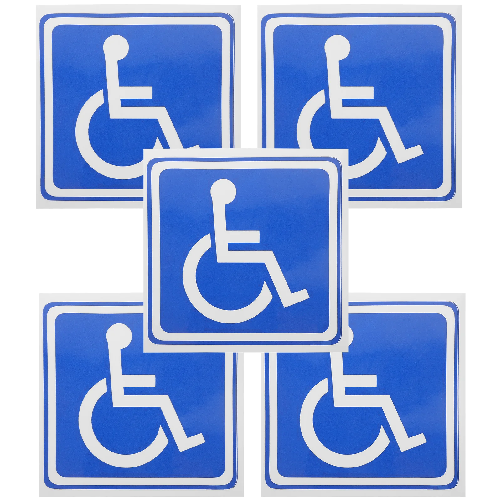 

5 Sheets Car Sticker Wheelchair Disabled Sign Stickers Self Adhesive Decals To The Right