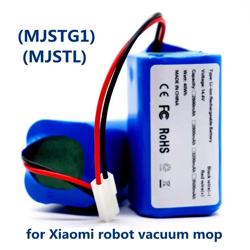 14.8V 2600mAh 18650 Rechargeable Battery for Xiaomi Mi Robot Vacuum-mop Essential (MJSTG1) Robot Vacuum 14.4V xiaomi g1 battery