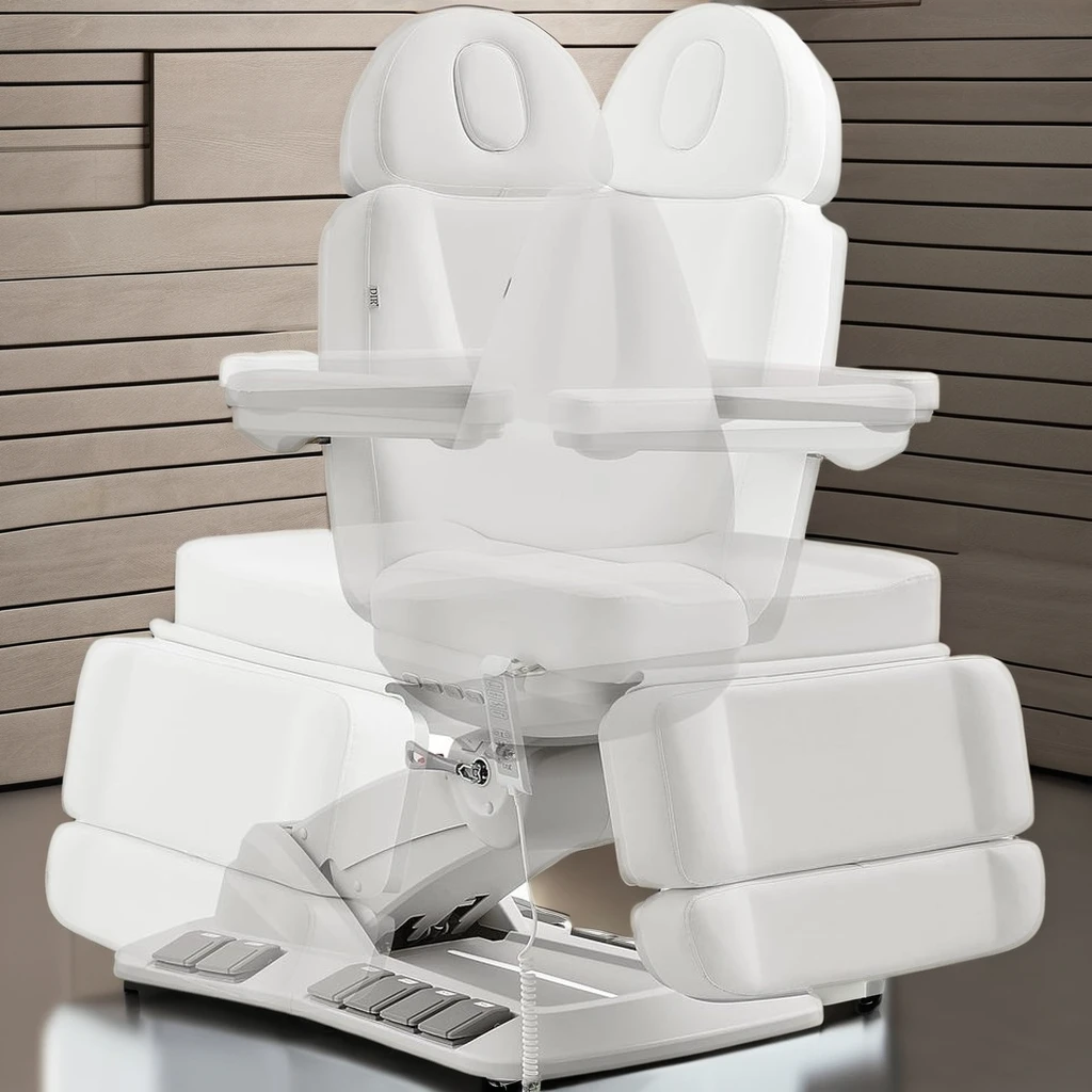 Table bed with foot control lock reset and memory function