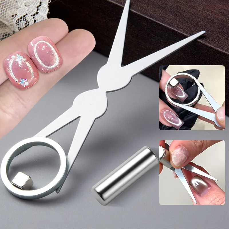 Novo Ímã Magnético para Nail Art em Formato de Buraco Negro, Ferramenta Guia para Esmalte em Gel, Auxiliar Magnético DIY para Design de Manicure