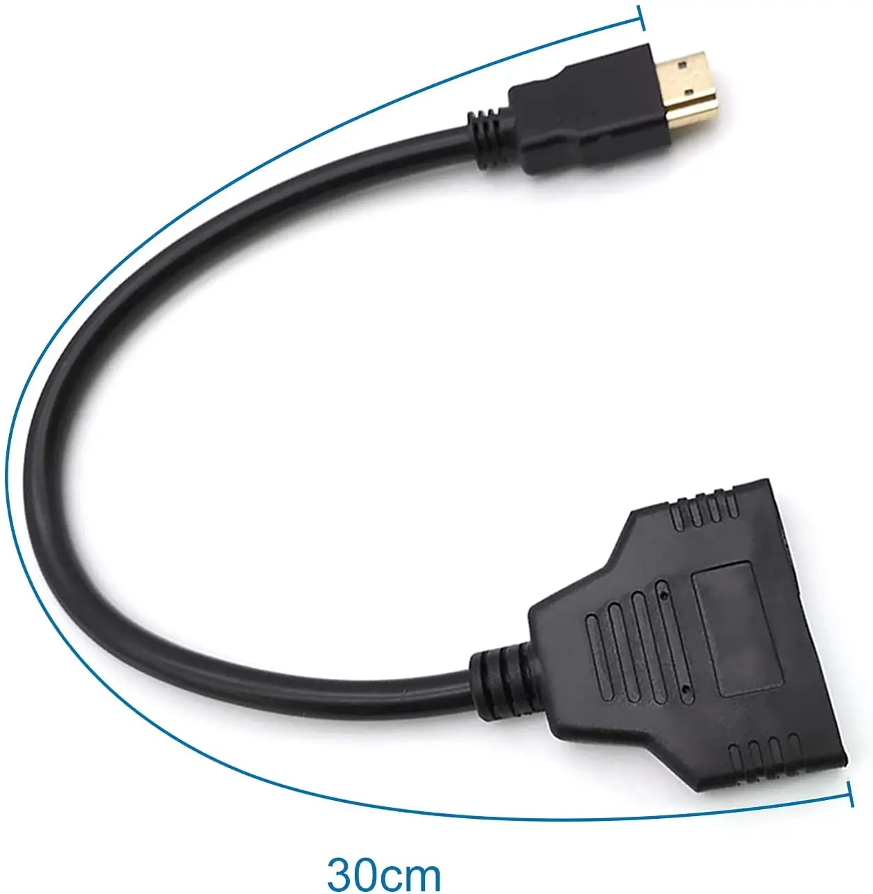 HDMI-compatible Splitter Adapter Cable 1 in 2 Out HDM-compatible Male to Dual Female 1 to 2 Way for HD, LED, LCD,Two The Same TV