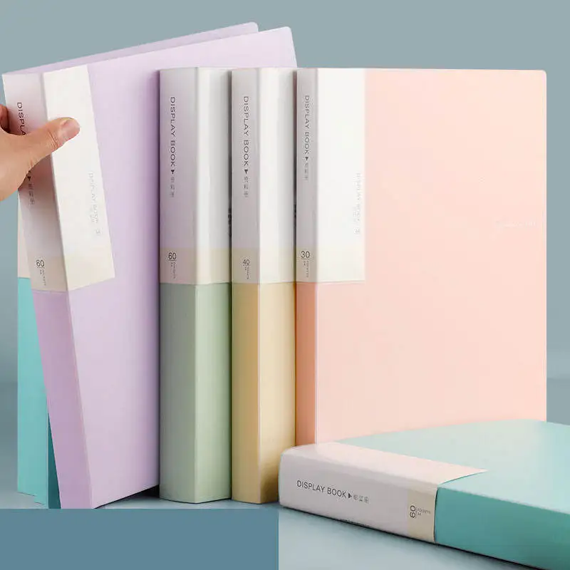 A4 Morandi File Bag 100 Páginas Data Book Large Capacity File Folder Portfolio Office Stationery