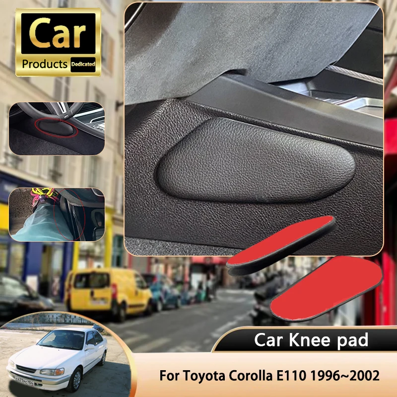 For Toyota Corolla E110 MK8 8th 8rd 1996~2002 Car Leg Knee Pad PU Lether Center Control Rest Cushions Thigh Support Cushion Auto