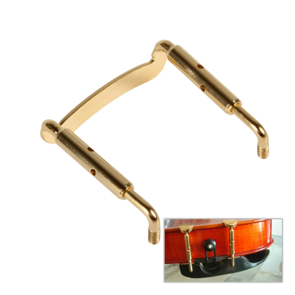 For 4/4 Violin Chin Rest Golden Metal Chin Rest Screw Copper Plating Violin Instruments