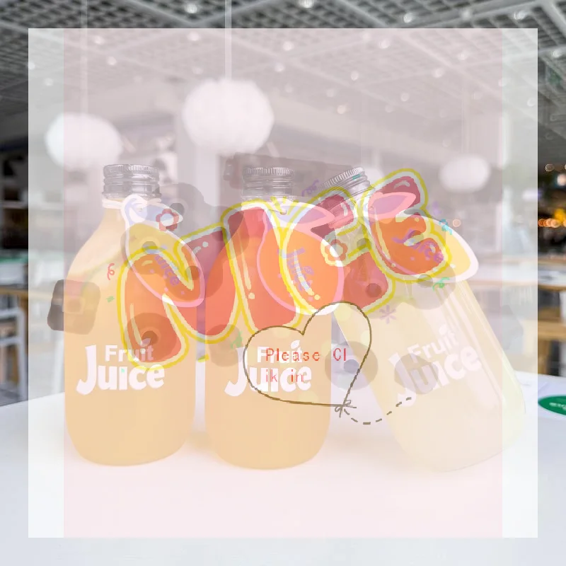 【BA】Plastic Juice Bottles With Caps Long-Lasting Spill-Proof Clear Milk And More Easy Cleaning Refilling Portable Water Bottle