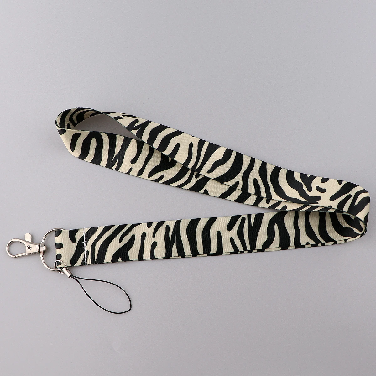 Animal Pattern Zebra Cow Print Lanyard Keychain ID Card Pass Gym Mobile Phone USB Badge Holder Neck Strap Phone Accessories