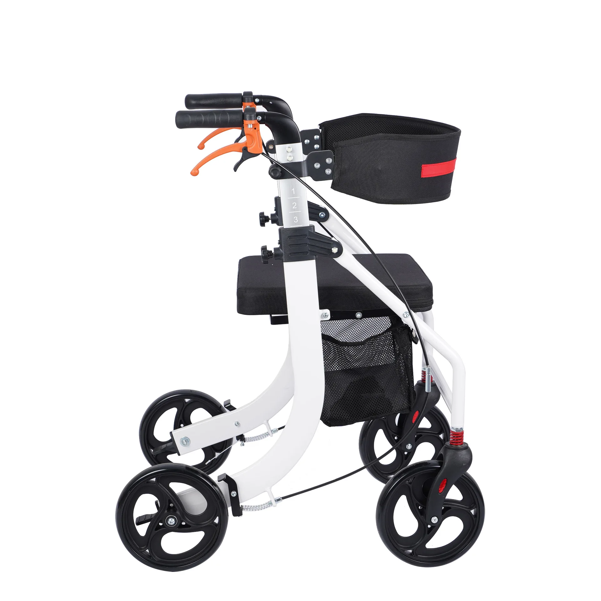 

Amazon multi-functional four-wheel walker auxiliary walker portable foldable ultra-light for the elderly to walk