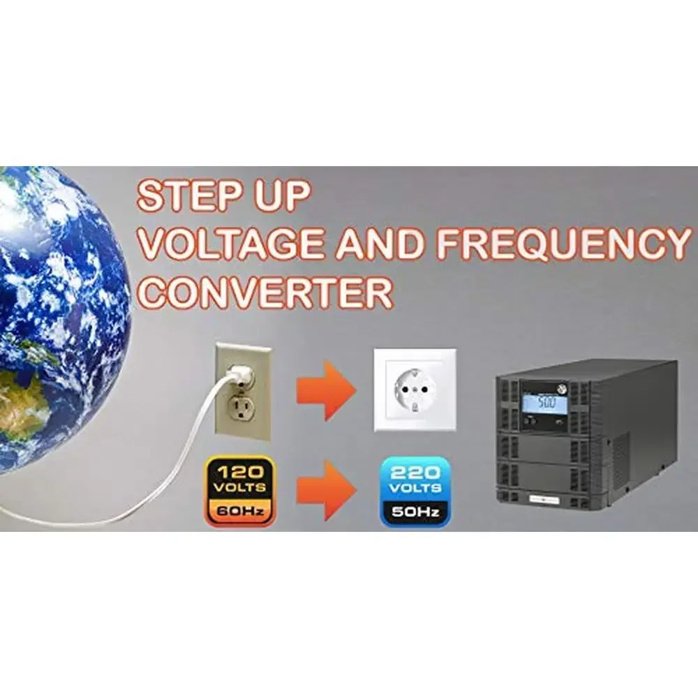 Step-Up Voltage & Frequency Converter 2000VA/1800W Use European & Asian Appliances in USA 220V/50Hz 200-240V 50/60Hz High