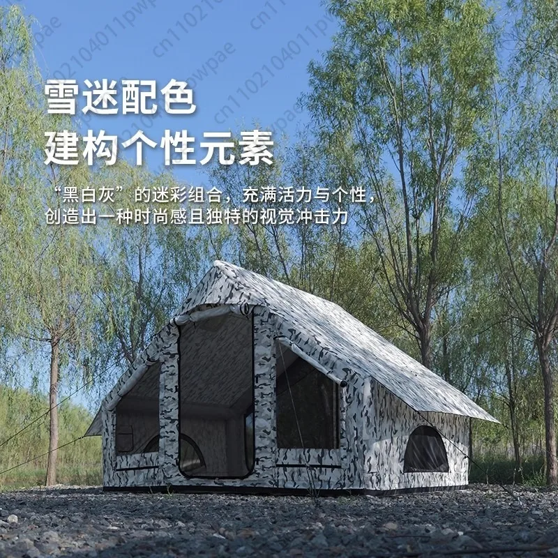 팽창식 텐트, 면 TC 폴리에스터-면, 가을 및 겨울 캠핑 및 관광을 위해 따뜻하고 통풍이 잘 됩니다.