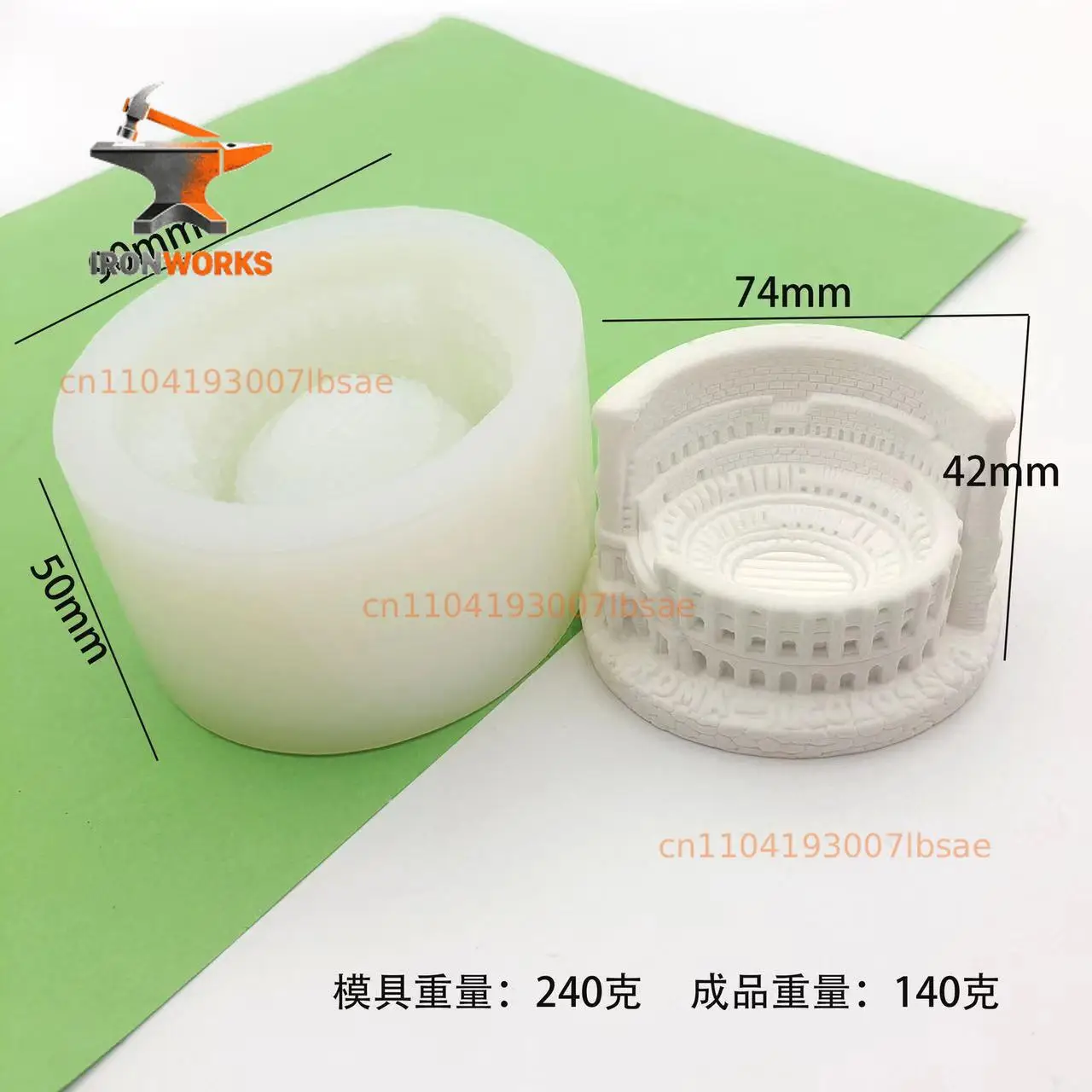 Ancient Building Candle Jar Silicone Mold,Gypsum Cement Storage Ornament Handmade Concrete Molds,Candle Holder Epoxy Resin Mold