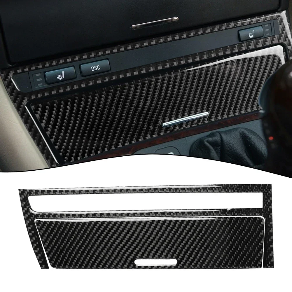 

2Pcs Carbon Fiber Car Central Strip Cover Decor Trim For BMW Old 3 Series E46 1998-2005 LHD Auto Interior Accessories